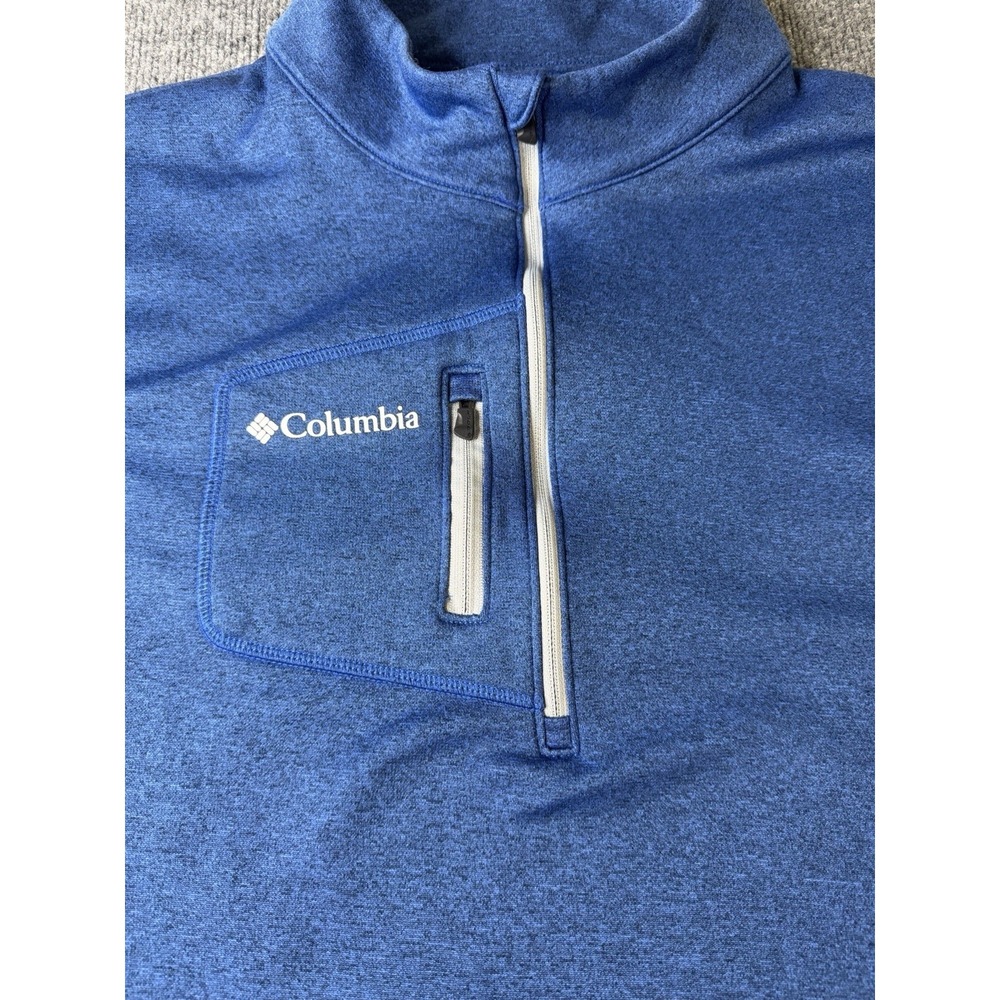 Columbia Golf Blue‎ Performance Vest XXL 2TG Quarter Zip Brushed Interior - Picture 3 of 9